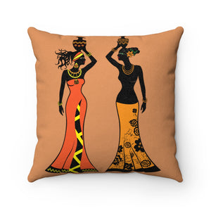 Fine Girl African Print Angle Throw Suede Square Pillow Case - Zabba Designs African Clothing Store