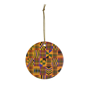 Kente Print Africa Ceramic Ornaments - Zabba Designs African Clothing Store