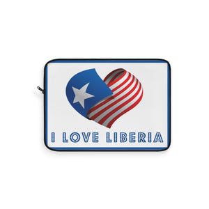 I Love Liberia Laptop Sleeve - Zabba Designs African Clothing Store