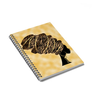 Queen Headwrap Spiral Notebook - Ruled Line - Zabba Designs African Clothing Store