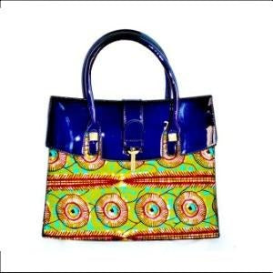 GOGO African Wax Print Top Handle Tote Bag - Zabba Designs African Clothing Store