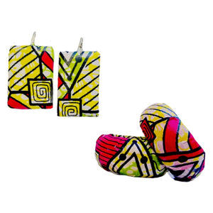 Large Pink Statement Earrings - Zabba Designs African Clothing Store
