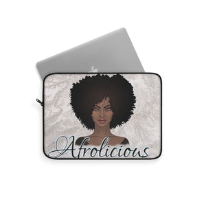 Melanin Poppin Natural Hair Afro Art Black Woman Laptop Sleeve - Zabba Designs African Clothing Store