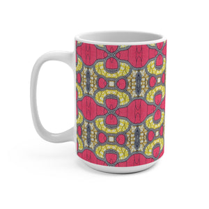Pink African Print Designer's  Coffee Mug - Zabba Designs African Clothing Store