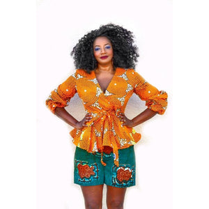 Waki African Print Shorts Set - Zabba Designs African Clothing Store