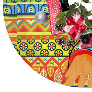 Bella African Inspired  Christmas Tree Skirt - Zabba Designs African Clothing Store