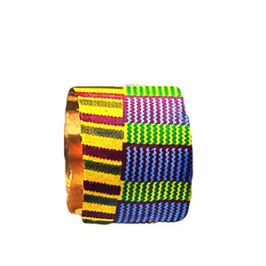 Kente  print Fabric bangles - Zabba Designs African Clothing Store