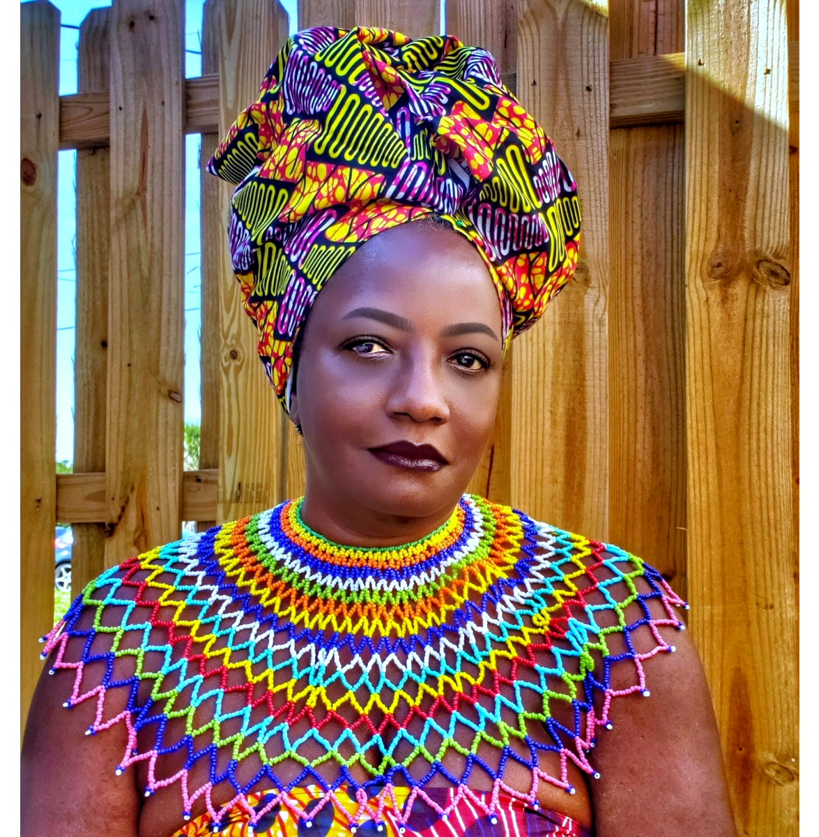 African Tribal Bohemian Beaded Bib Collar Necklace - Zabba Designs African Clothing Store