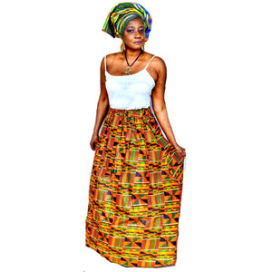 African Kente Print Headwrap The Kru - Zabba Designs African Clothing Store