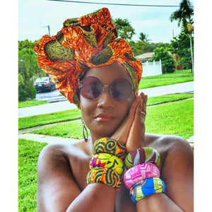 Rosemary African Print Head Wrap - Zabba Designs African Clothing Store