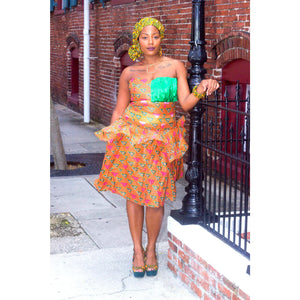 IMANI African  Midi Dress - Zabba Designs African Clothing Store