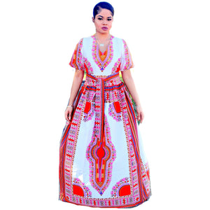 Kissi African Dashiki Maxi Dress - Zabba Designs African Clothing Store