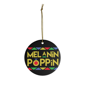 Melanin Poppin Yellow And Orange Ceramic Ornaments - Zabba Designs African Clothing Store