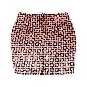 Peach African Print Mini Skirt - Zabba Designs African Clothing Store