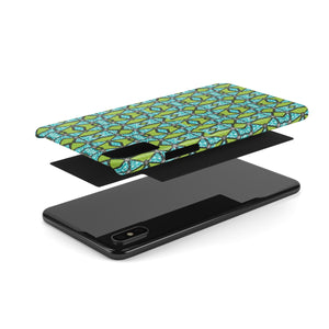 Chuks Green African Priint Case Mate Slim Phone Cases - Zabba Designs African Clothing Store