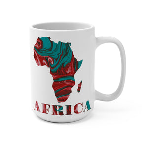 Red Map Of Africa Designer's  Coffee Mug - Zabba Designs African Clothing Store