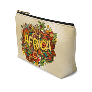 African Inspired Make up Pouch w T-bottom - Zabba Designs African Clothing Store