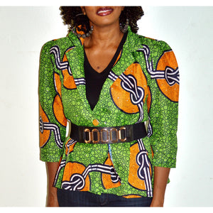 Handmade Jacket African Print Blazer - Zabba Designs African Clothing Store