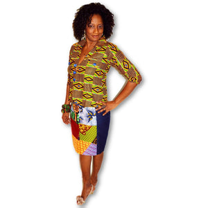 Ivyi African kente print Jacket - Zabba Designs African Clothing Store