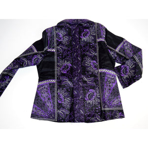 Purple And Black African Print Jacket - Zabba Designs African Clothing Store