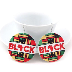 Tribal Handmade African Print Earrings - Zabba Designs African Clothing Store