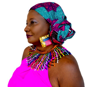 Barbie African Print HeadWrap - Zabba Designs African Clothing Store