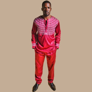 Eniola African Print Men’s Suit - Zabba Designs African Clothing Store