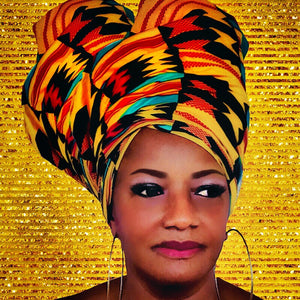 BELLE African Print HeadWrap - Zabba Designs African Clothing Store