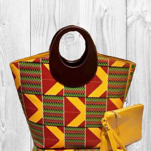 SISSY Kente African Fashion Tote Bag - Zabba Designs African Clothing Store