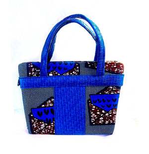 Durban AfricanMade Handbag  Blue - Zabba Designs African Clothing Store