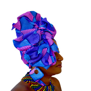 Fuji African Print HeadWrap - Zabba Designs African Clothing Store