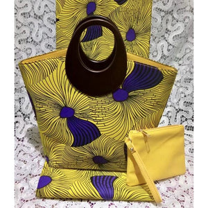 Mozart Fashion African Print Hobo Bag with Wallet - Zabba Designs African Clothing Store