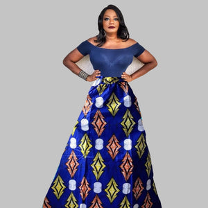 BAKI African Print Maxi Skirt - Zabba Designs African Clothing Store