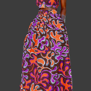 The Sassy African Print Maxi Skirt - Zabba Designs African Clothing Store