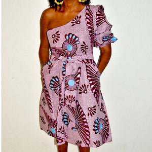 Miami Oversize Boho one Sleeve Dress - Zabba Designs African Clothing Store