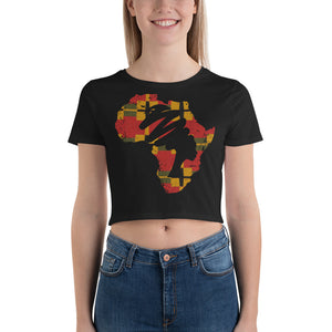 Women’s  Map Of Africa Crop Tee - Zabba Designs African Clothing Store