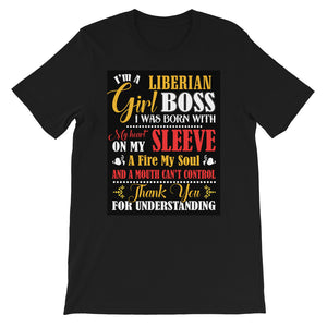 Liberian Girl Boss Short-Sleeve Unisex T-Shirt - Zabba Designs African Clothing Store