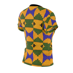 Ma Sarah Women's African Print Polyester  Tee - Zabba Designs African Clothing Store