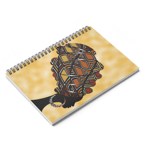 Mud Cloth  Headwrap Spiral Notebook - Ruled Line - Zabba Designs African Clothing Store