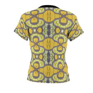 SunFlower Yellow Women's African Print Polyester  Tee - Zabba Designs African Clothing Store