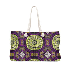 Purple Animal Print Weekender Bag - Zabba Designs African Clothing Store