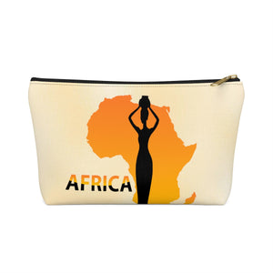 Map Of Africa Inspired Make up Pouch w T-bottom - Zabba Designs African Clothing Store