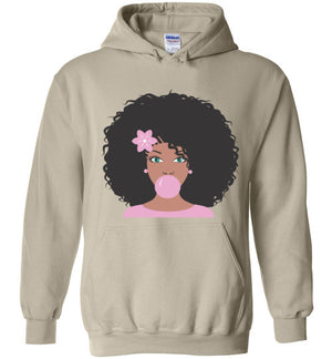 Cocoa Bubble Gum Women's College Hoodie - Zabba Designs African Clothing Store