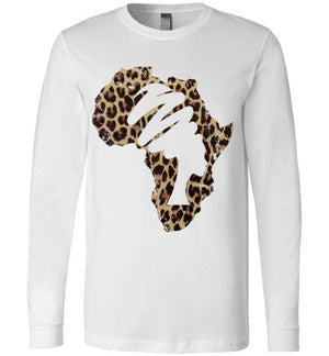 Animal Print Mama Africa Perfect  Long Sleeve T - Shirt - Zabba Designs African Clothing Store