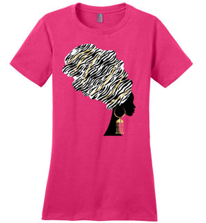 Maja Headwrap Perfect T Shirt - Zabba Designs African Clothing Store