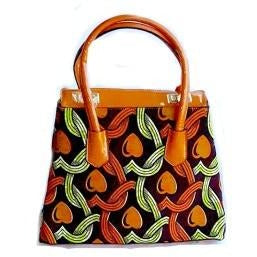 Large Orange African Print Bag - Zabba Designs African Clothing Store