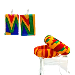 Handmade African Print Ethnic Earrings - Zabba Designs African Clothing Store