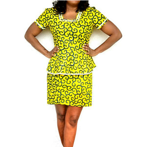 DELLE African Print Dress Suit - Zabba Designs African Clothing Store