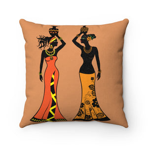 Fine Girl African Print Angle Throw Suede Square Pillow Case - Zabba Designs African Clothing Store