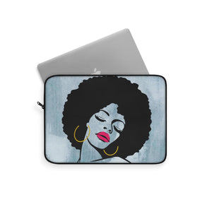 Melanin  Fro Chick Laptop Sleeve - Zabba Designs African Clothing Store